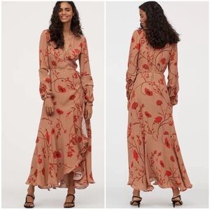Johanna Ortiz H&M Floral Poppy Wrap Maxi Dress